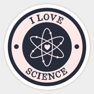 I Love Science Retro Vintage Sticker